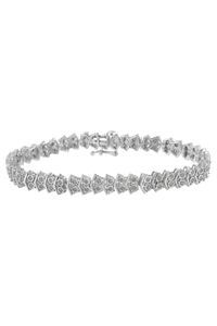 1.0 cttw Diamond "Arrow" Shape Tennis Link Bracelet